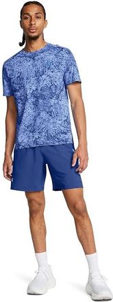 Under Armour Launch Run 7 Shorts Mens Clothing Tech Blue/Horizon Blue/Reflective : 2XL 7, Mesh/Microfiber/Polyester