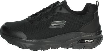 Skechers Womens Arch Fit Sr Sneaker, Black Textile/Synthetic, 4.5 UK