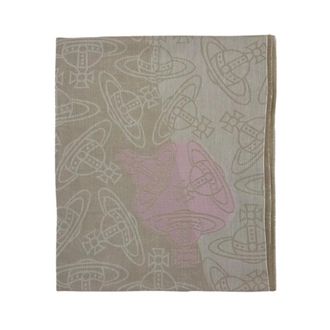 Vivienne Westwood Scarves, female, Beige, Size: ONE SIZE Graffiti Orb Scarf