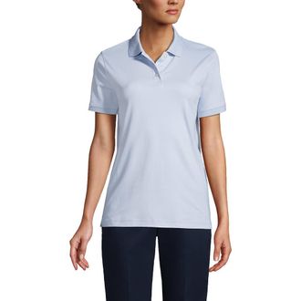 Lands End School Uniform Short Sleeve Interlock Polo Shirt in Blue at Nordstrom, Size X-Large