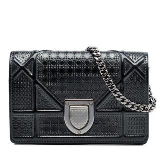 Dior Pre-owned Dior Baby Metallic Patent Microcannage Diorama Flap Crossbody Ladies SHTR9R7IQ62GC9Z7