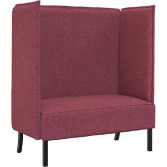 vidaXL Sofa De Espalda Alta Rojo Vino Tinto 109 X 56 X 121 Cm Tela Vidaxl