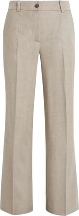 P.A.R.O.S.H. Ludy Wijde Broek - Dames - Wijde Broeken - Beige - S - Wol - Broeken