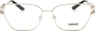 Versace 0VE1301 Cat-Eye Metal Frame Eyeglasses - Silver