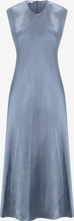 Vince &Auml;rmelloses Midikleid aus Satin
