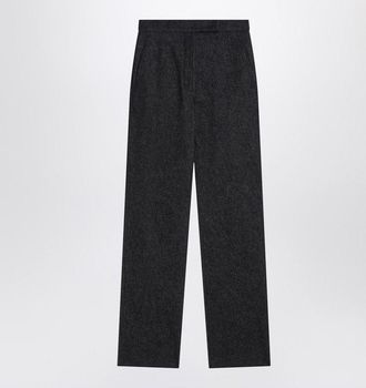 Max Mara Womens Midnight Blue Trousers In Cotton Denim Effect - Dark Grey - Size EU 36 (Womens)