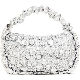 Desigual Flossy Quilted Satin Shoulder Bag in Silver at Nordstrom
