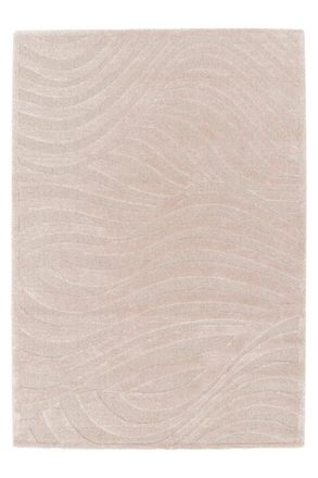 AFK Living Alfombra con efecto relieve muy suave beige 160 x 230 cm