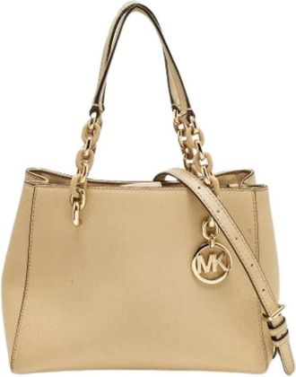 Michael Kors Pre-owned Handbags, female, Beige, Size: ONE SIZE Pre-owned Leather Handbag