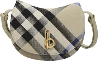 Burberry Grey Canvas Shoulder Bag (Pre-Owned)