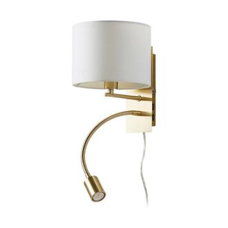 Lindby L&aacute;mpara De Pared florens En Dorado Textura, Tela, Tejido, Seda - Lindby