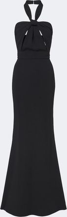 Elie Saab Cr&ecirc;pe halterneck gown