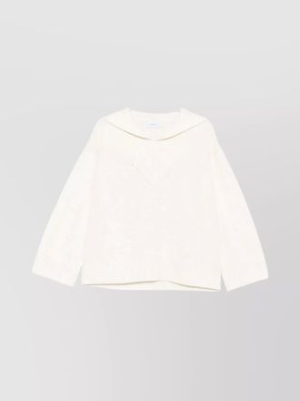 Malo v-neck knit sweater with ribbed cuffs and hem