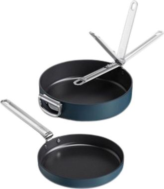 Joseph Joseph Set De 2 Sartenes Antiadherentes Space Folding Handle Ceramic Non-stick, Joseph Joseph, Sartenes De Cocina, Ahorro De Espacio, Mangos Plegables, Aptas