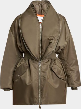 Givenchy Dual-Zipper Shawl Collar Bomber Jacket