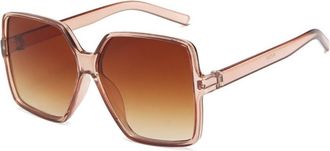 Generic Large Frame Men Outdoor Sunglasses Commuter Women Party Decoration Sun Glasses(Brown)