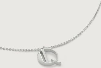 Monica Vinader Sterling Silver Initial Q Chain Necklace