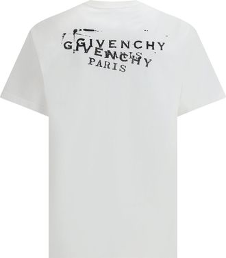 Givenchy Mens Logo Cotton T-Shirt White T-Shirts And Polos