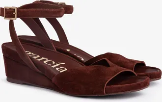 Pedro Garcia Slingback sandal in burgundy suede| Wamika | Spring Summer 26 | PEDRO GARCIA