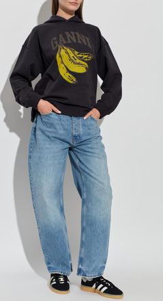 Ganni Oversize Sweatshirt, Womens, Black