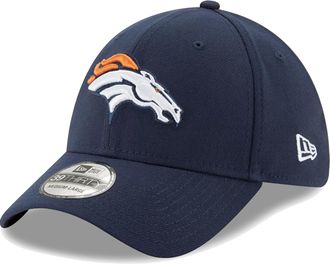 New Era Unisex-Adult NFL 39THIRTY Team Color Primary Primary Logo Stretch Fit Flex Football Cap Hat, Denver Broncos - Navy, Large-X-Large
