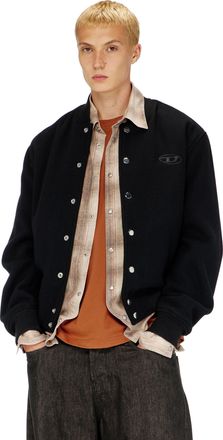 Diesel Bomber jacket in felted wool blend - Jackets - Man - Black