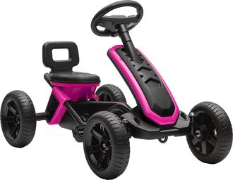 OEM Kart Pedales Con Ruedas Antideslizantes De Eva Marco Met&aacute;lico Carga 30 Kg Para Ni&ntilde;os Y Ni&ntilde;as De 2-5 A&ntilde;os Rosa