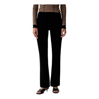 Twinset Broeken, Dames, Zwart, XL, Flared Broeken