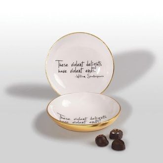 Lunares Violent Delights Have Violent Ends Shakespeare - Bowl with Quote in White at Nordstrom