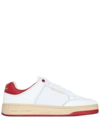 Saint Laurent Mens Sl/61 Sneakers - White Leather - Size EU 40
