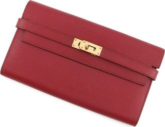 Herm&egrave;s Rouge Grenat Epsom Leather Coin Purse/Coin Case (Pre-Owned)