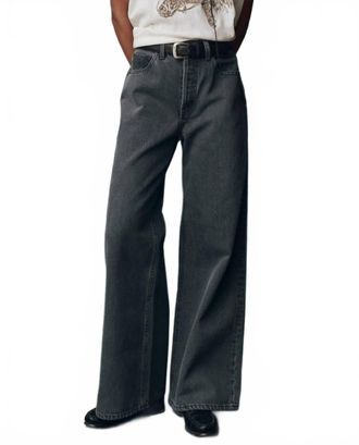 The Great. Slouch Wide Leg Jean In Graphite Wash