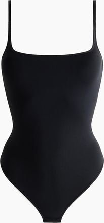 H&M Nahtloser Tangabody mit wattierten Cups - Schwarz