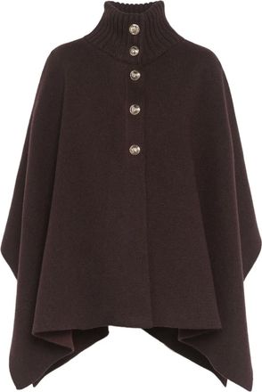 Barrie high-neck poncho - Brown