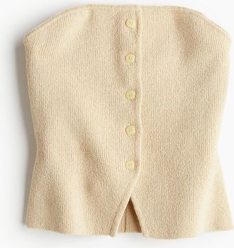 H&M Gestricktes Tubetop - Beige