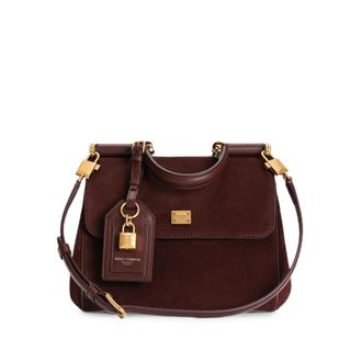 Dolce & Gabbana Small My Sicily Handbag In Split Calfskin
