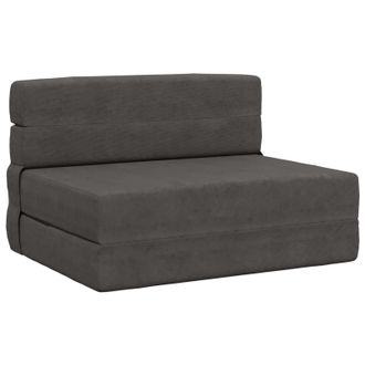 vidaXL Divano Letto Pieghevole Grigio Scuro 70 X 80 X 60 Cm Tessuto Vidaxl