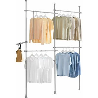 SoBuy Adjustable Wardrobe Organiser Clothes Shelf,KLS03-HG - Sobuy