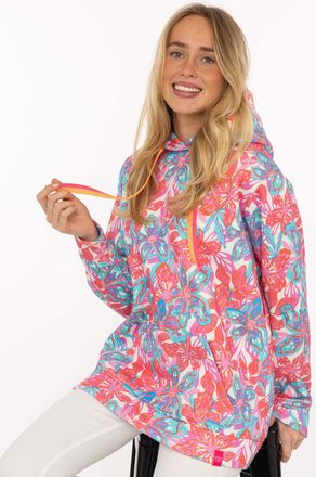 Zwillingsherz Hoodie ZWILLINGSHERZ Flower Sparkles, Damen, Gr. L/XL, bunt, Sweatware, Obermaterial: 50% Baumwolle, 50% Polyester, Sweatshirts Hoodie, farbenfrohes f