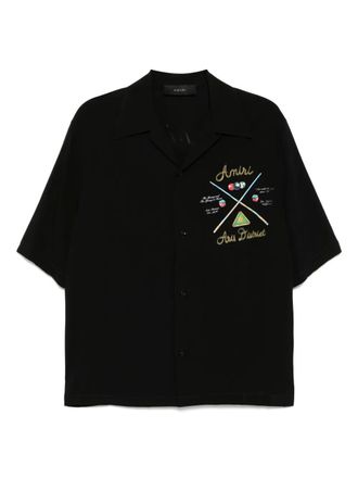 Amiri Pool Cue bowlingshirt - Zwart