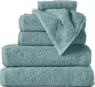 Coyuchi Cloud Loom Organic Cotton 6-Piece Towel Set in Pacific Blue at Nordstrom, Size 6 Piece Set