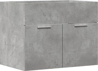 vidaXL Mobile Sottolavabo Grigio Cemento 60x38,5x46 Legno Multistrato - Vidaxl