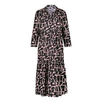 Betty & Co Kleedjes, Dames, Bruin, S, Gedrukte gelaagde jurk