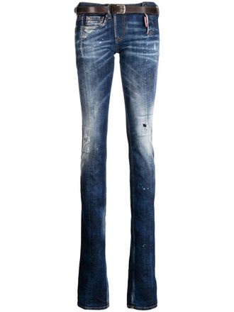Dsquared2 Sharpey low-rise skinny jeans - women - Cotton/Elastane - 36 - Blue