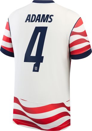 Nike Tyler Adams USMNT 2026 Stadium Home Nike Mens Dri-FIT Soccer Jersey in White | NN203943404-USM
