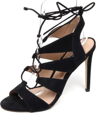 Steve Madden Nabuk Sandaal Schoen Model 40 - Dames - Sandalen met hakken - Zwart - 40 EU - Schoenen