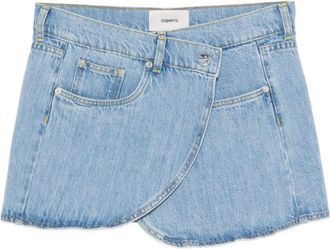 Coperni Asymmetrical Denim Skirt With Button Detail