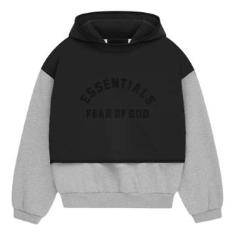 Fear of God Nylon Fleece Hoodie Light Heather Grey Jet Black 202SP244326F
