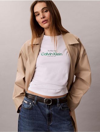 Calvin Klein Jeans Calvin Klein Womens Classic NYC Logo Tee - White - XL