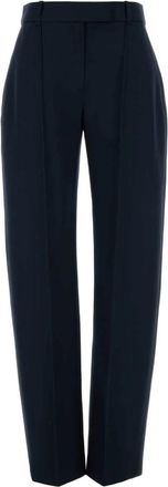 Alexander McQueen Stijlvolle Broeken voor Mannen en Vrouwen - Dames - Slim Fit Broeken - Blauw - S - Wol - Broeken